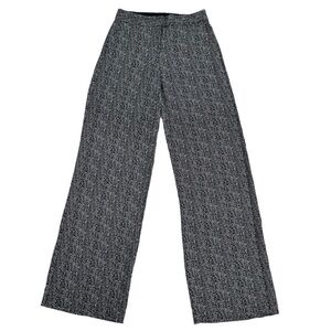 Express Black White Tweed Wide Leg Pants Size 00 Women's